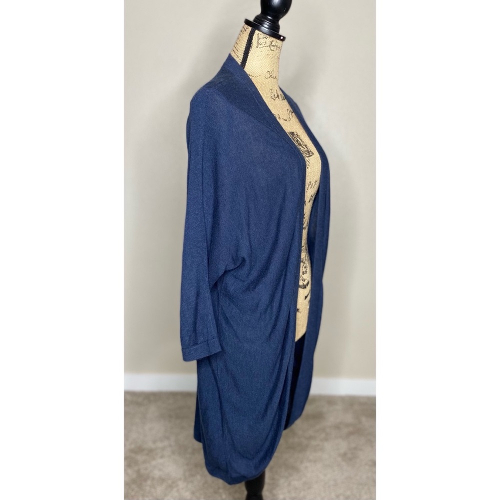 H&M- Blue Dolman Sleeve Cardigan size Large - Picture 2 of 6